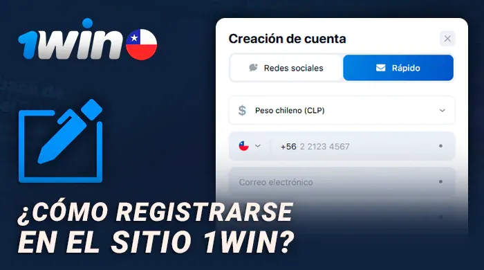 Creación de cuenta en 1win con la divisa chilena